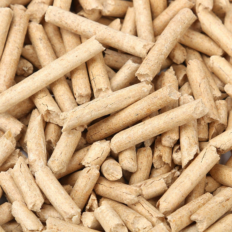 Detailed view of wood fuel pellets