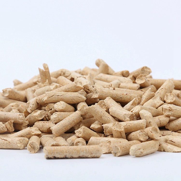 Wood fuel pellets with natural wood texture
