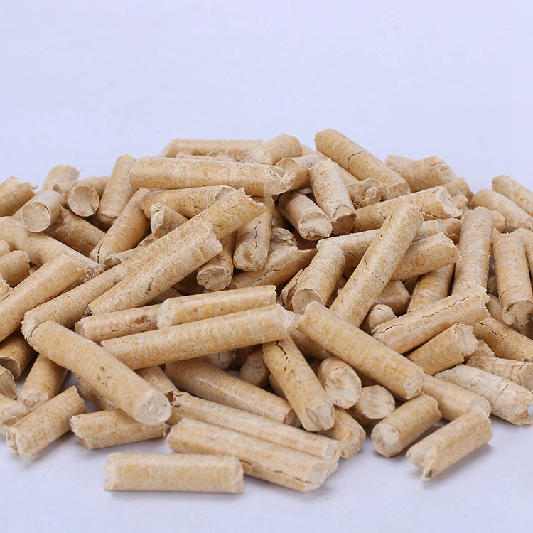 Wood pellet sample on a clean background